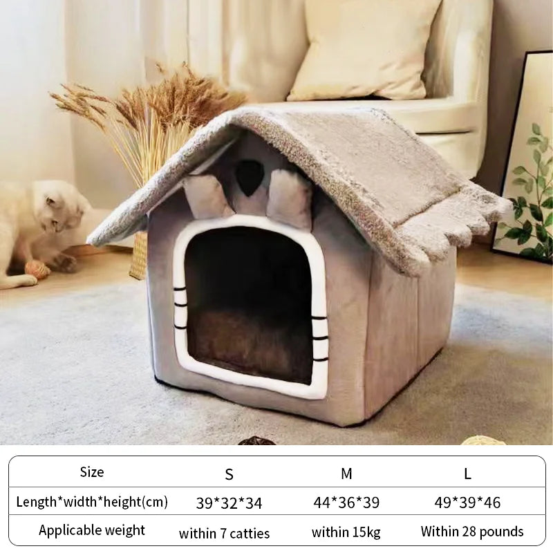 Snuggle Spot: Foldable & Washable Pet Bed for Cats & Dogs