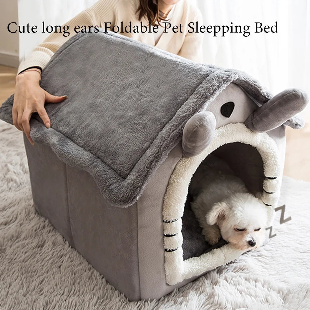 Snuggle Spot: Foldable & Washable Pet Bed for Cats & Dogs