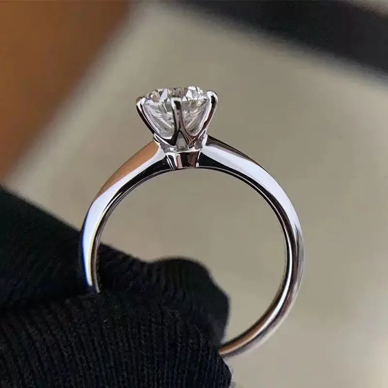 Mother’s Day Moissanite Ring – Real 925 Sterling Silver 1CT Solitaire
