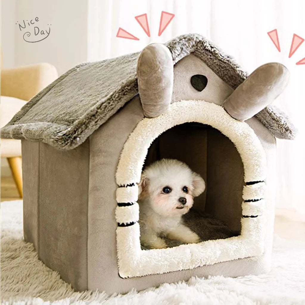 Snuggle Spot: Foldable & Washable Pet Bed for Cats & Dogs