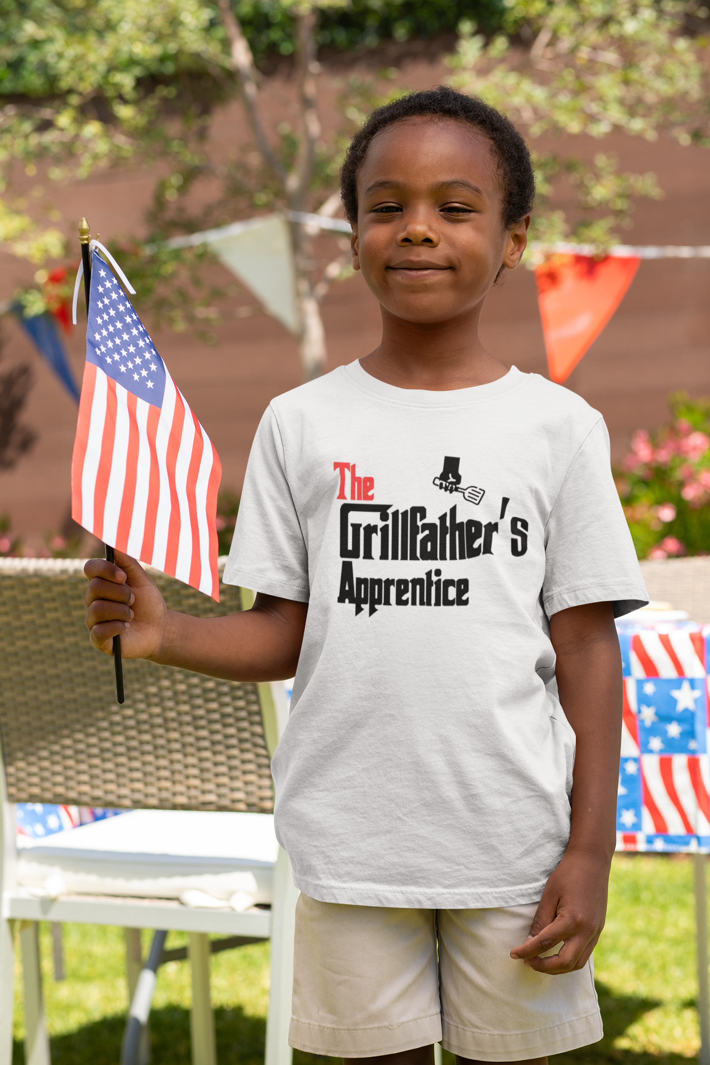 Kids Tee - The Grillfather Apprentice BBQ T-shirt for Children