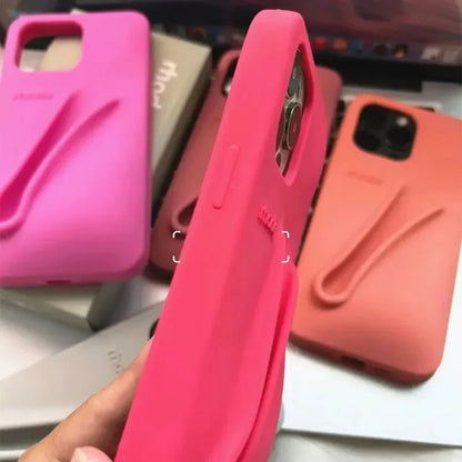 Lipstick Soft Silicone DIY Rhode Phone Case For iPhone 16 15 14 13 12 11 Pro Max Plus Portable Lip Gloss Holder Ins Hot Cover