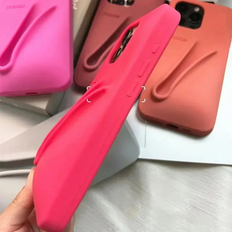 Lipstick Soft Silicone DIY Rhode Phone Case For iPhone 16 15 14 13 12 11 Pro Max Plus Portable Lip Gloss Holder Ins Hot Cover